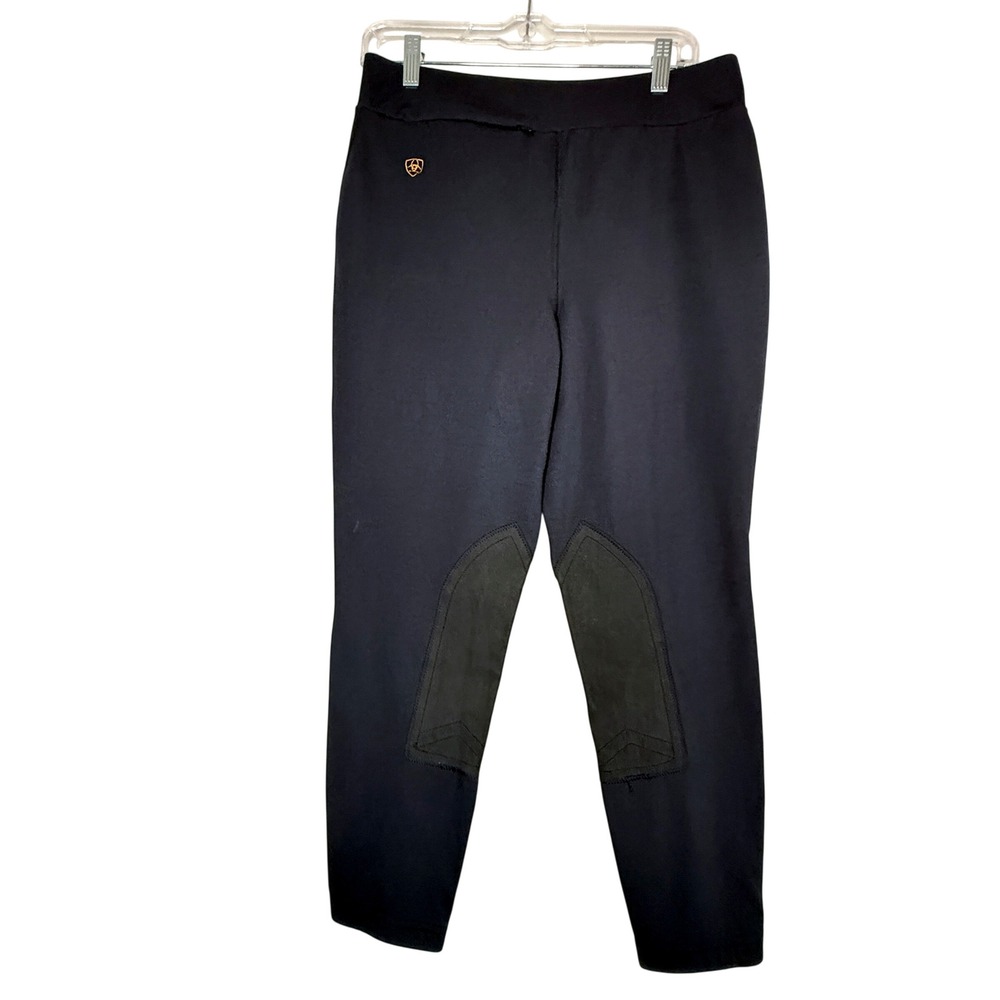 Ariat Equestrian Riding Pants Womens XL Black Knee Patch Stretch Made USA